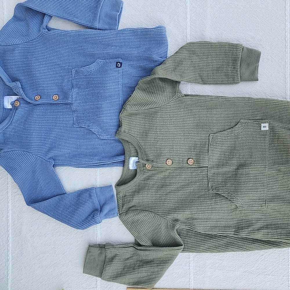 Modern Moments By Gerber One Piece Long Sleeve Bundle (2 Pairs) Size 24 Month